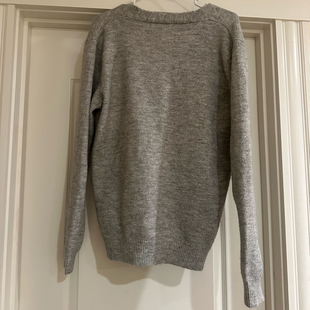Gray Button Down Sweater - Picture 4 of 6